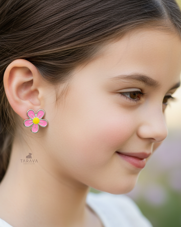 Charming Bloom Silver Studs