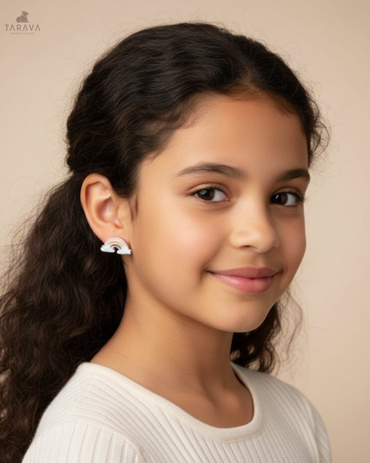 Rainbow Bliss Silver Studs
