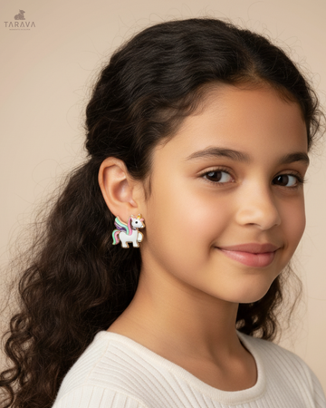 Magical Unicorn Silver Studs