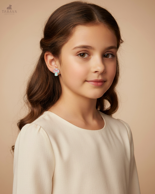 Mushroom Silver Studs