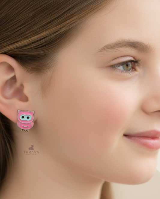 Wise Owl Silver Studs