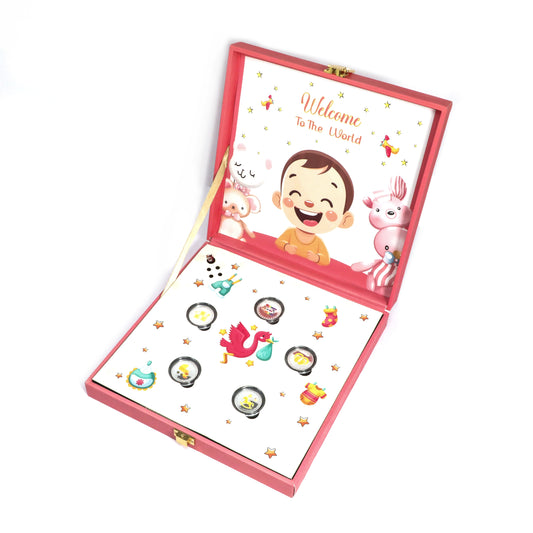 Welcome to the World – Newborn Silver Coin Gift Box (5 pcs)