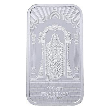 Silver Emporium BIS approved Silver Balaji 100 Grams 999 Purity silver Bar