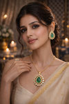 Emerald Teardrop Polki Classic Set