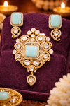 Aqua Royale Polki Statement Set