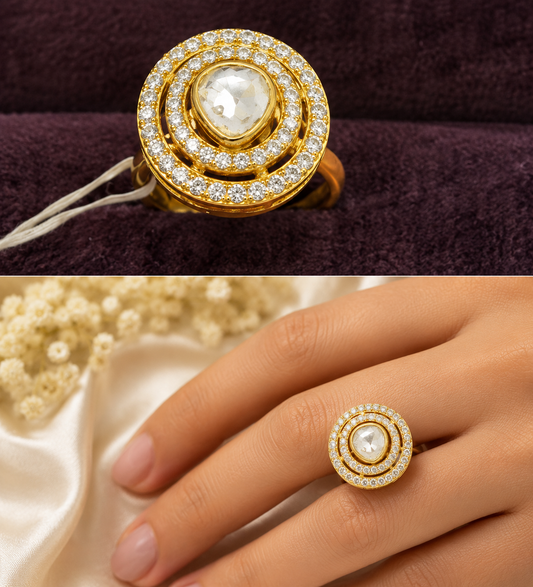 Royal Halo Heart Ring