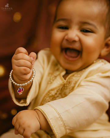 Butterfly Bead Silver Kada