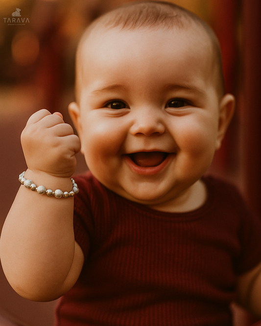 Silver Spark Bead Kada