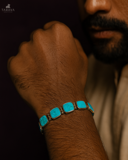 Blue Aura Silver Bracelet