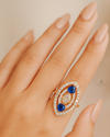 Sapphire Eye Polki Ring