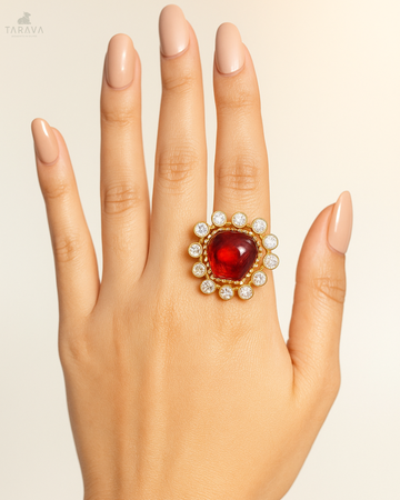 Ruby Glow Cocktail Ring