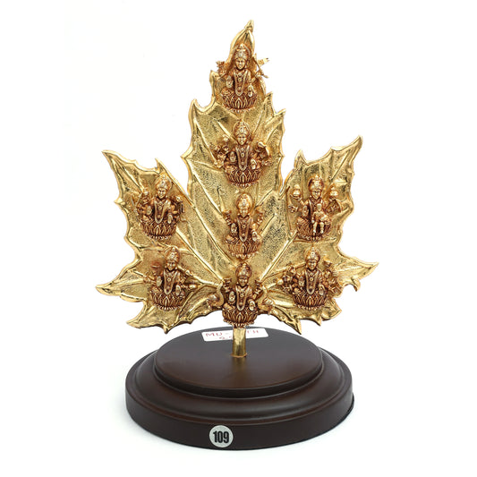 Ashtalaxmi Gold Polished Decorative Idol