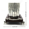 Silver Finish Designer Glass Set – 2 Pcs on WoodenTray