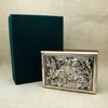 Silver-Embossed Nature Scene Plaque – Handcrafted Wall Art with Bird Motif