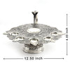 Exquisite Silver Pancharti – Traditional Five-Wick Aarti Lamp