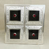 Pure Silver Dry Fruit Box – 4-Compartment with Ornate Floral Design