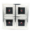 Pure Silver Dry Fruit Box – 4-Compartment with Ornate Floral Design