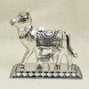 Graceful Silver Nandi Idol – Symbol of Devotion and Strength on Ornate Base