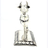 Graceful Silver Nandi Idol – Symbol of Devotion and Strength on Ornate Base