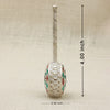 Meena Work Pure Silver Junjuna – Traditional Hexagonal Baby Rattle with Colorful Enamel