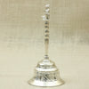 Antique Finish Silver Pooja Bell – Hanuman Handle with Engraved Base