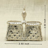 Kankavati HP – Ornate Silver Peacock Box with Textured Base