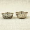 Set of 2 Designer Silver Katoris – Textured & Carved