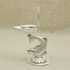 Silver White Naksh Diya – Lakshmi Ganesh Backplate Design