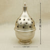 Silver-Toned Akhand Deepak with Star Cutwork – Eternal Diya for Pooja