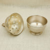 Silver-Toned Akhand Deepak with Star Cutwork – Eternal Diya for Pooja