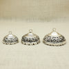Antique Silver finish Umbrella Chattar Set – Floral Engraved Design (Set of 3)