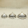 Antique Silver finish Umbrella Chattar Set – Floral Engraved Design (Set of 3)
