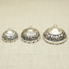 Antique Silver finish Umbrella Chattar Set – Floral Engraved Design (Set of 3)
