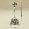 Silver Shankh Bell – Sacred Ghanti with Divine Conch Motif