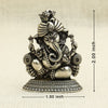 Silver Lord Ganesha Idol – Ornate Detailing with Royal Turban