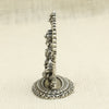 Antique Finish Silver Lakshmi Idol – Seated on Lotus with Arch Frame