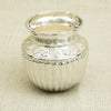 Antique Silver Kalash with Vertical Ribbed Design – Elegant Traditional Finish