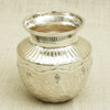 Antique Silver Kalash with Seated Deity Engravings – Traditional Temple Design