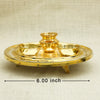 Gold-Plated Pooja Thali Set with Kalash and Bowls – Traditional Design
