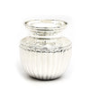 Antique Silver Kalash with Vertical Ribbed Design – Elegant Traditional Finish