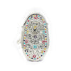 Silver Clutch with Multicolor Enamel Detailing