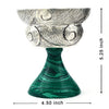 Silver Swirl Goblet with Green Marble Base – Exquisite Elegance