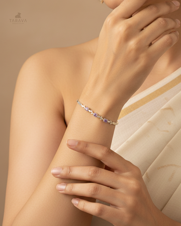 Floral Vine Silver Bracelet