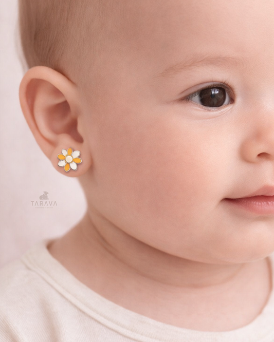 Bright Blossom Silver Earrings