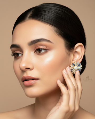 Bloom Design Silver Earrings