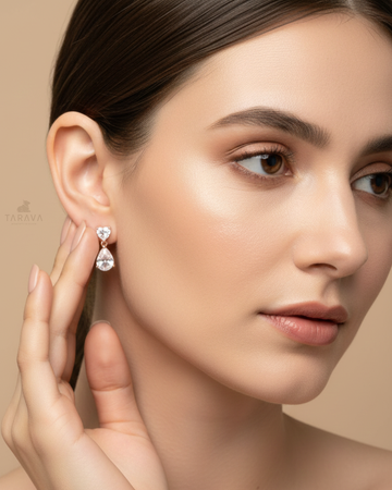 Heart Shape Drop Earrings