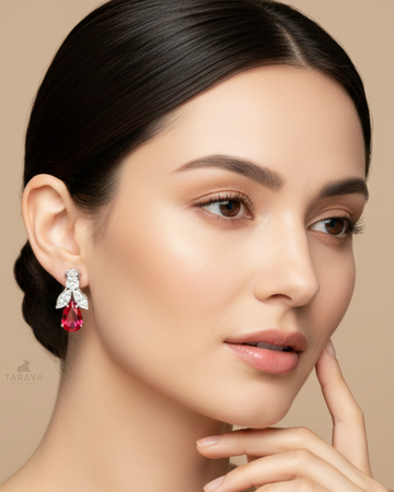 Royal Red Silver Studs