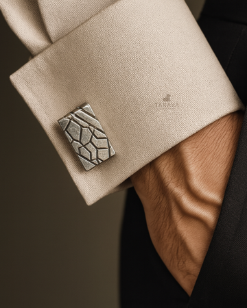 Textured Rectangular Pattern Cufflinks