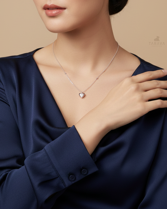 Pure Love Silver Pendant With Chain