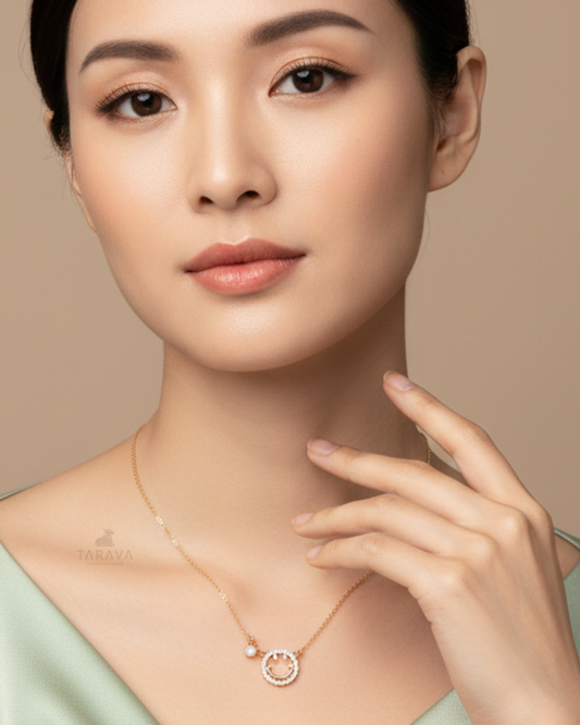 Classic Smiley Silver Pendant With Chain